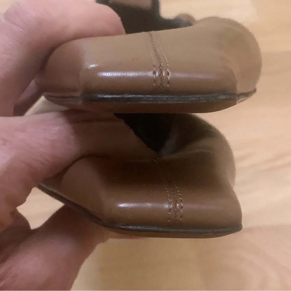 NIB PROENZA SCHOULER Kristie Ballet Flat Brown Square Toe Minimalist Neutral 41 - Picture 12 of 16